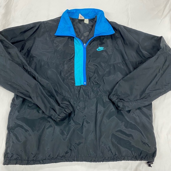 Nike Other - Vintage Nike Windbreaker Mens XL Black Blue Teal Half Zip Anorak RN 56323